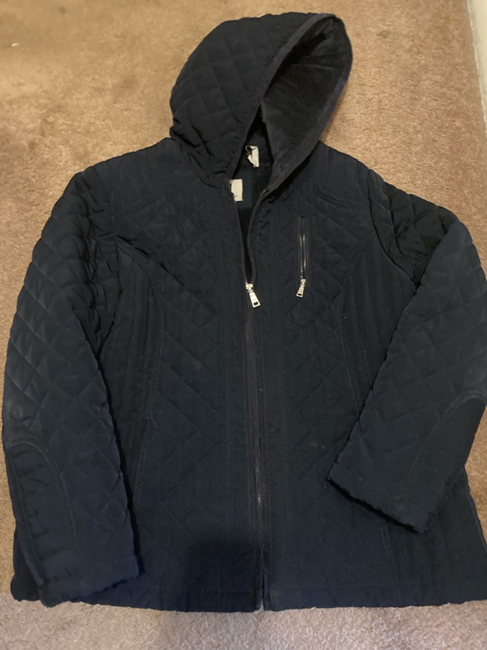 Laundry by Design Quilted Hooded Jacket - Navy